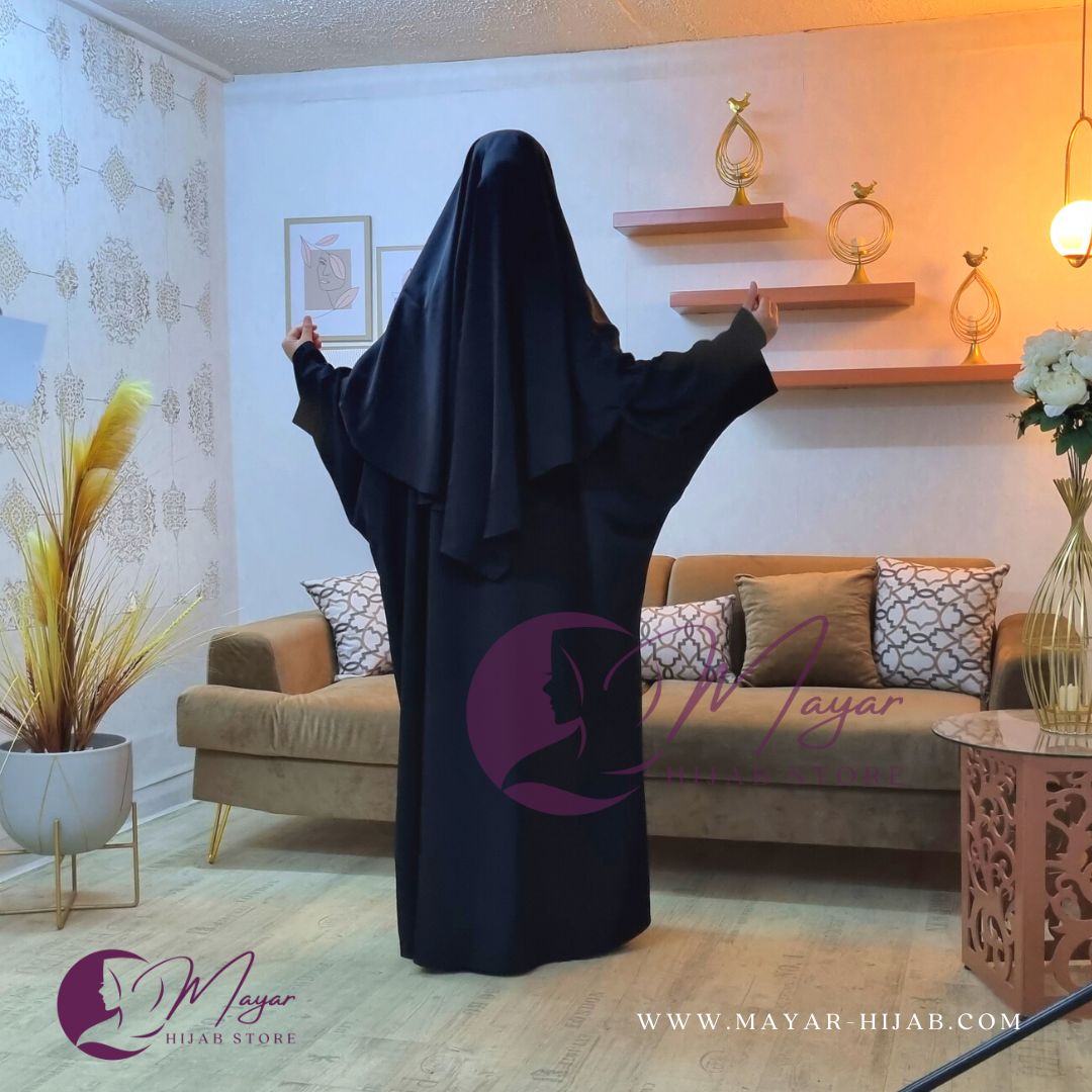 Abaya femme à Capuche une pièce Manar longue jilbab femme robe hijab