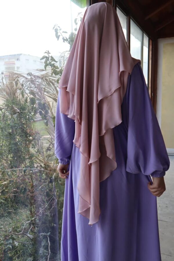 Abaya femme Mauve Lilas foncé