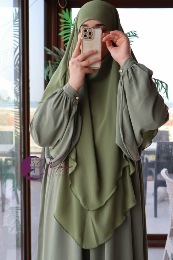 Jilbab-Zahra-Vert-militaire-mayar-hijab-store