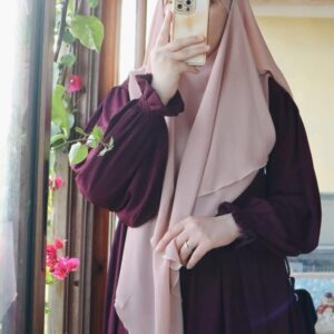 Jilbab femme rouge bordeaux foncé