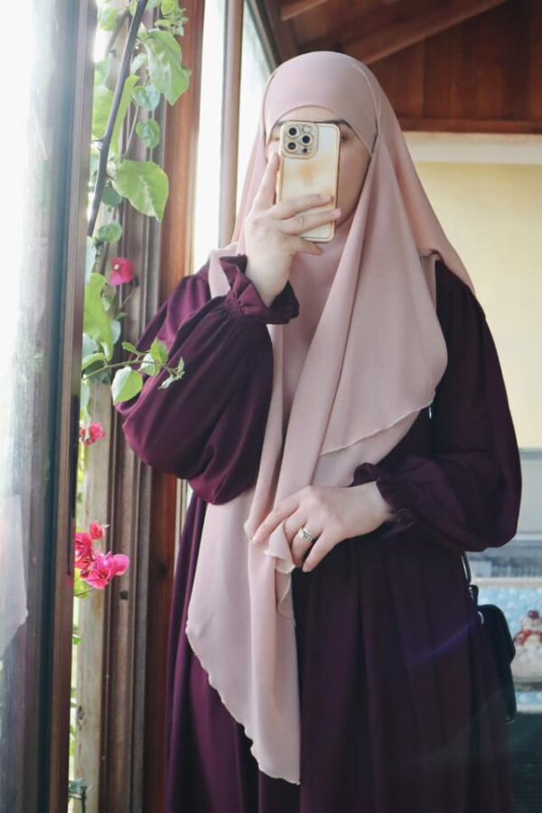 Jilbab femme rouge bordeaux foncé