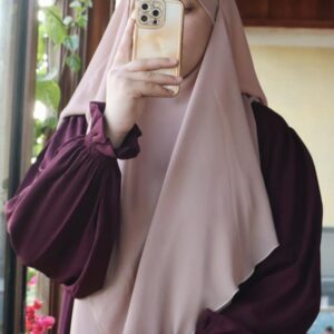 Jilbab femme rouge bordeaux foncé