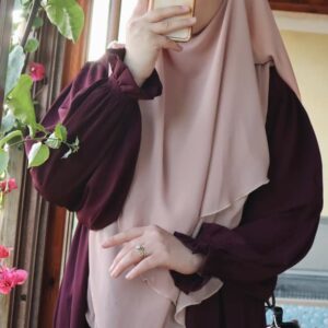 Jilbab femme rouge bordeaux foncé