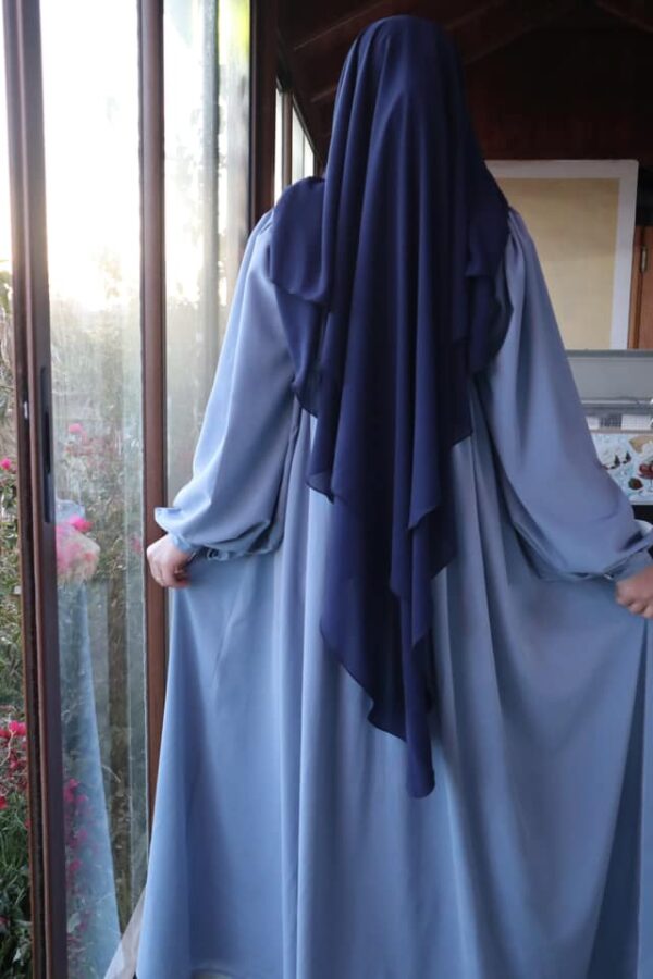 jilbab zahra bleu poudré