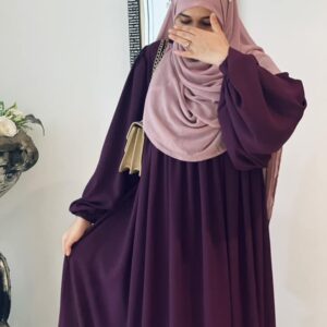 Jilbab femme abaya femme Zahra aubergine