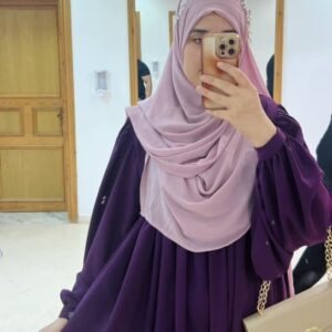 Jilbab femme abaya femme Zahra aubergine