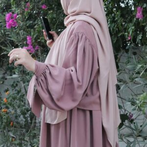 Jilbab femme sans manches et haut deux pièces caramel foncé